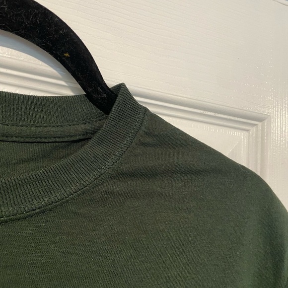 NWOT Green Size L Graphic Print Tee Shirt Love Camping Drinking Woods Funny - Picture 6 of 11